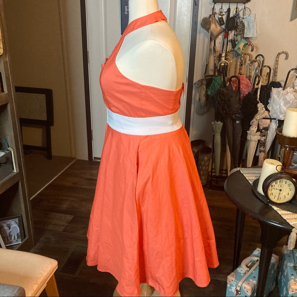 NWT UNIQUE VINTAGE PANTONE LIVING CORAL 👗 2X/18 - Picture 4 of 11